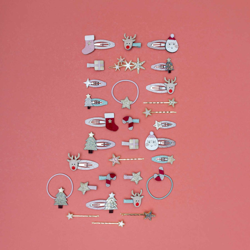 Mimi & Lula - Mini Christmas Tree hair clic clacs - set of 5 | Scout & Co