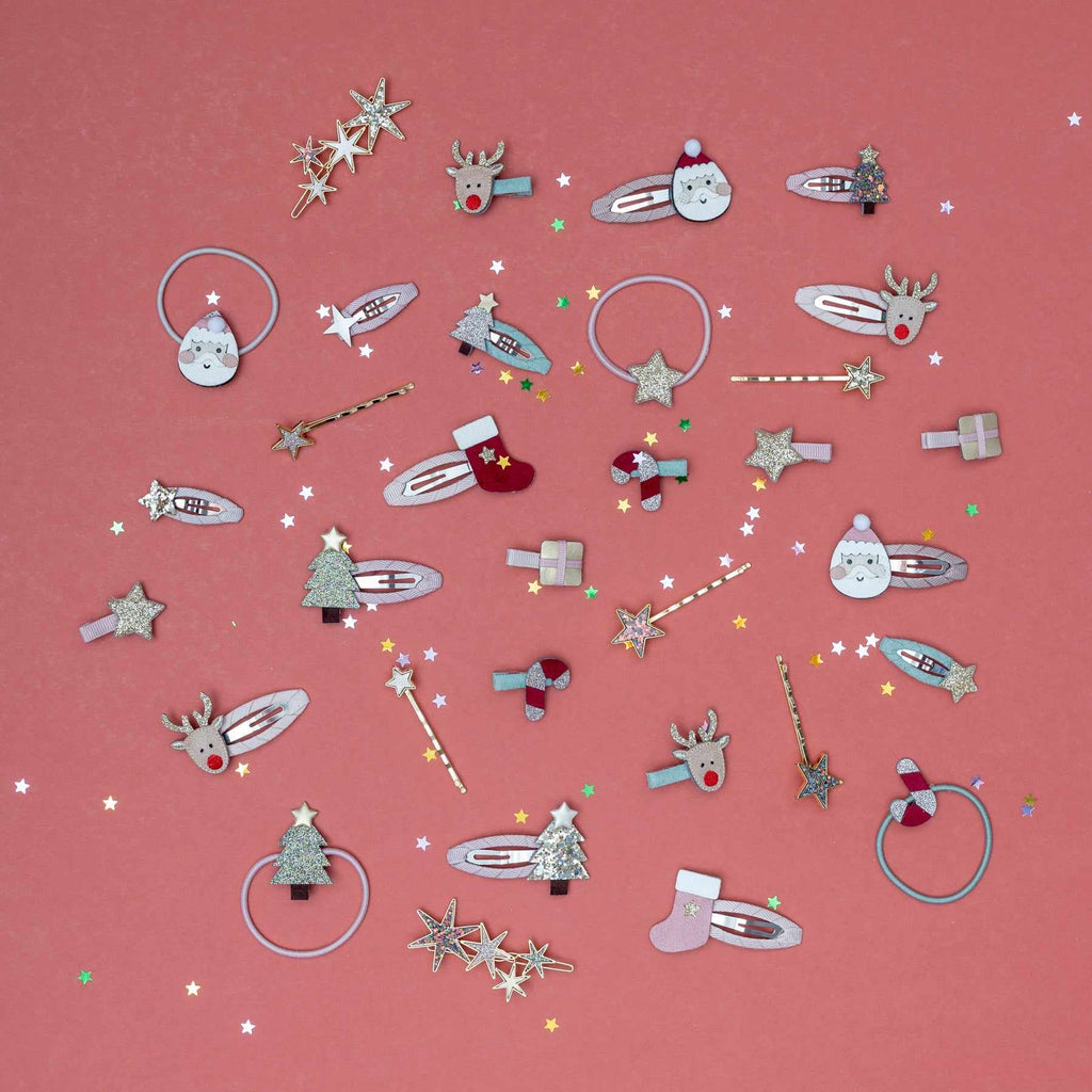 Mimi & Lula - Mini Christmas Tree hair clic clacs - set of 5 | Scout & Co
