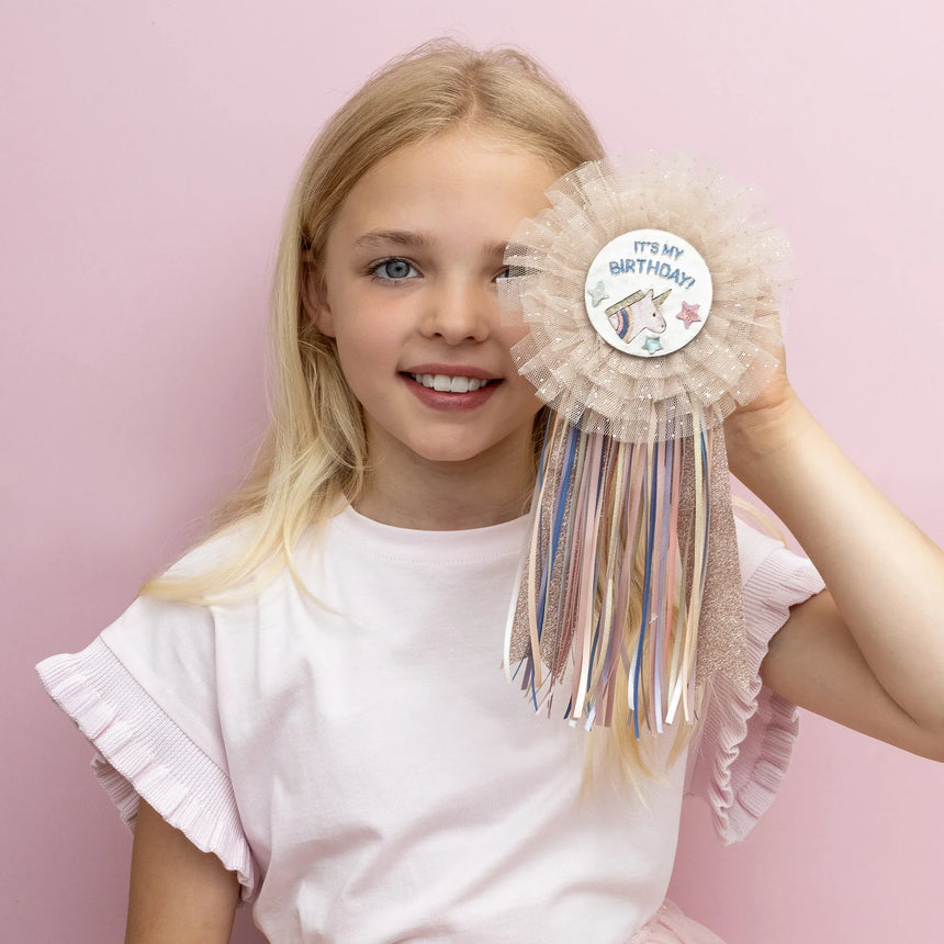 Mimi & Lula - Unicorn Birthday rosette badge | Scout & Co