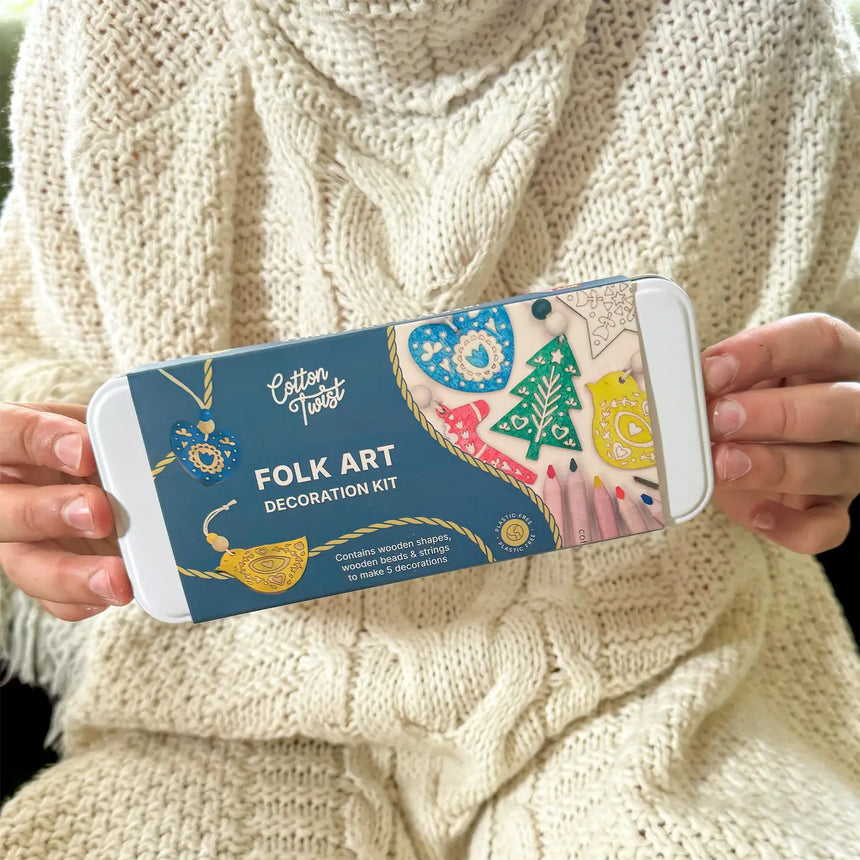 Cotton Twist - Folk Art Christmas decoration kit in a tin | Scout & Co