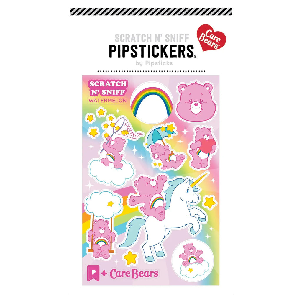 Pipsticks - Care Bears Sending Cheer Bear scratch 'n' sniff sticker sheet | Scout & Co