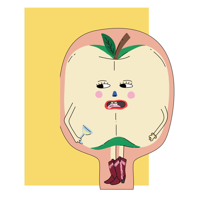 Eat The Moon - Hey Apple! die cut card | Scout & Co