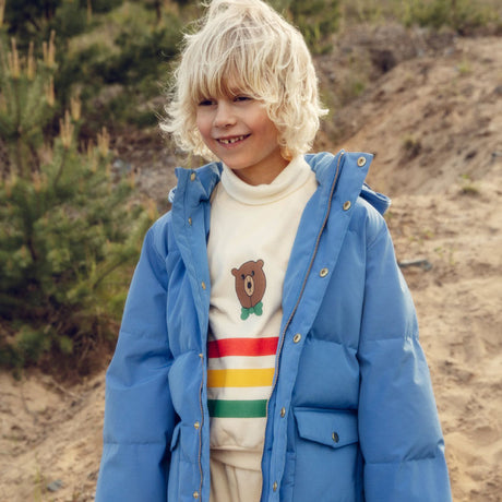 Mini Rodini - Solid blue heavy puffer jacket | Scout & Co