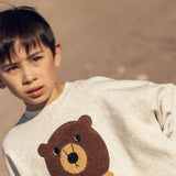 Mini Rodini - Bear chenille sweatshirt - grey | Scout & Co