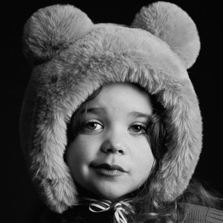 Mini Rodini - Faux-fur ear hat - grey | Scout & Co