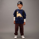 Mini Rodini - Dino appliqué sweatshirt - navy | Scout & Co