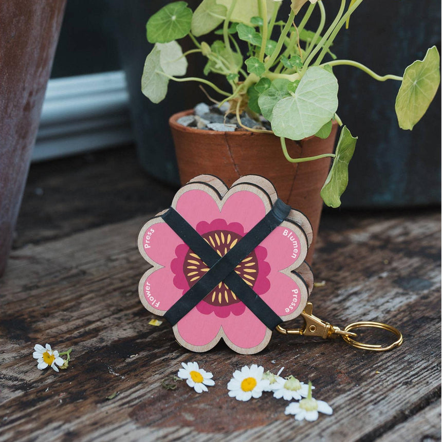 Studio Wald - Keyring Flower Press - Pinks & Blues | Scout & Co