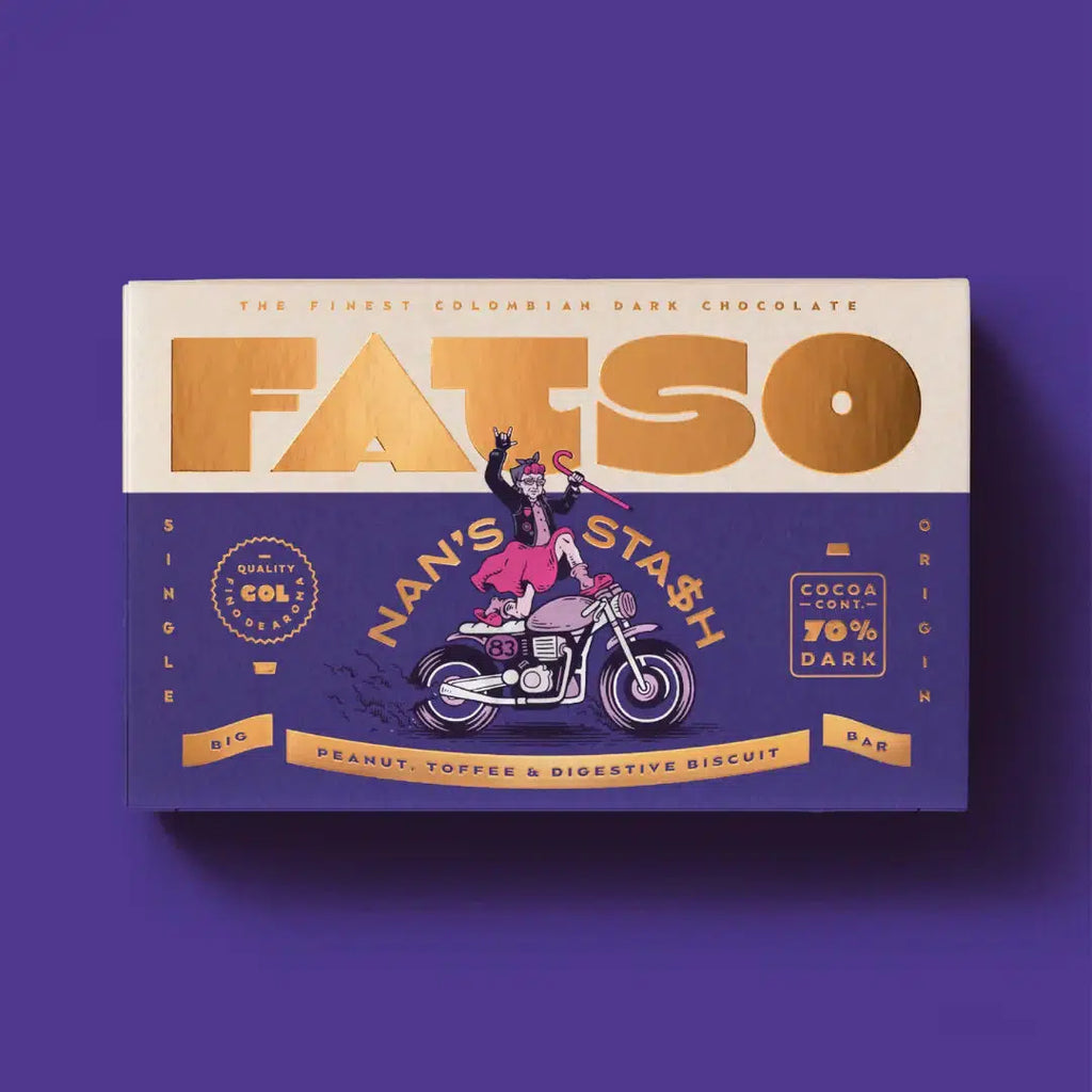 Fatso - Nan's Stash dark chocolate bar - peanut, toffee & digestive biscuit | Scout & Co