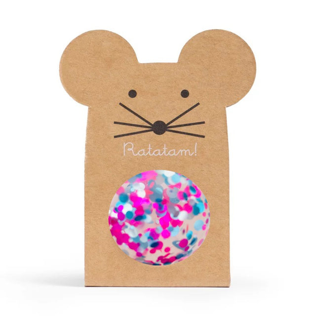 Ratatam! - Mouse bouncy ball - Purple Blue Confetti - 43mm | Scout & Co