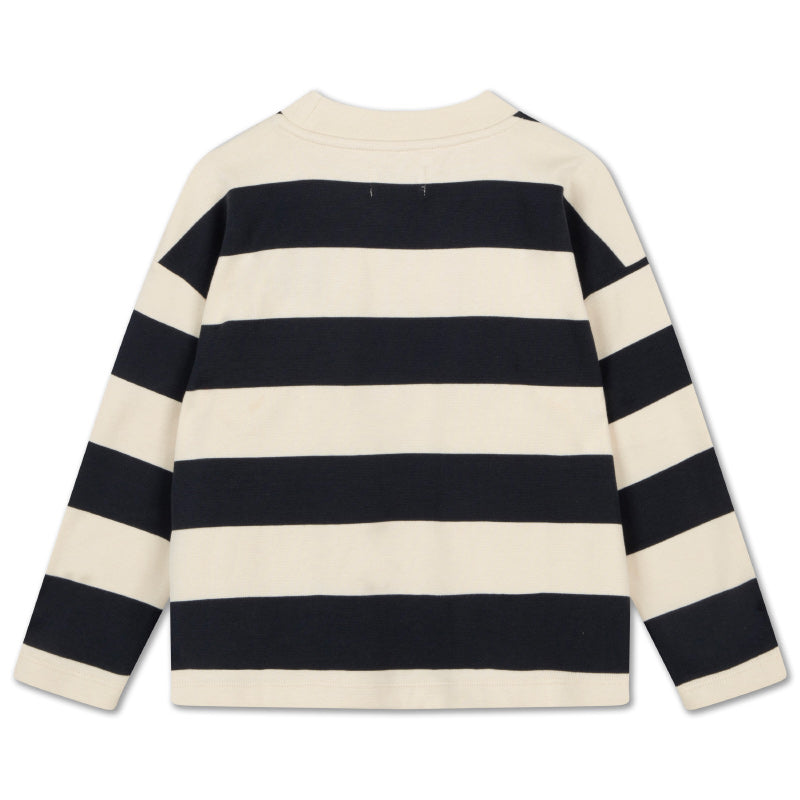 Repose AMS - Oversized boxy sweater - Graphite Night Stripe | Scout & Co