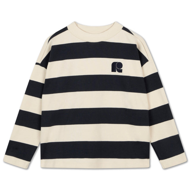 Repose AMS - Oversized boxy sweater - Graphite Night Stripe | Scout & Co