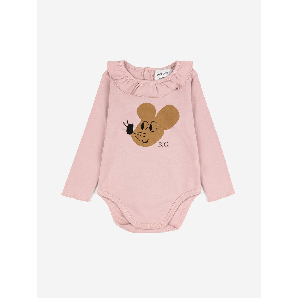 Bobo Choses - Mouse ruffle collar bodysuit - baby | Scout & Co