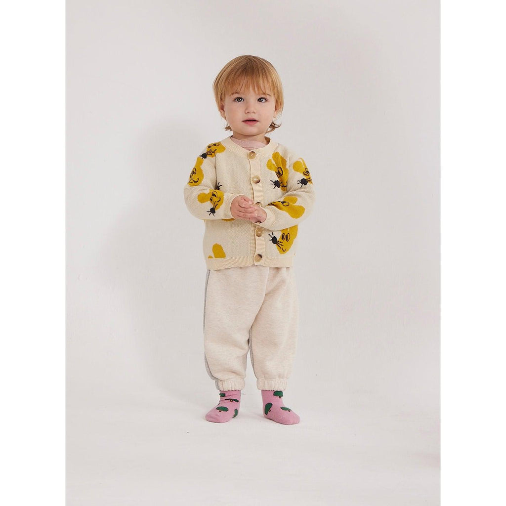 Bobo Choses - Mouse all-over knit cardigan - baby | Scout & Co