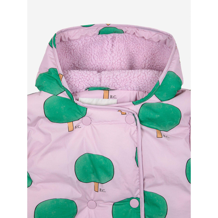 Bobo Choses - Green Tree all-over hooded anorak - baby