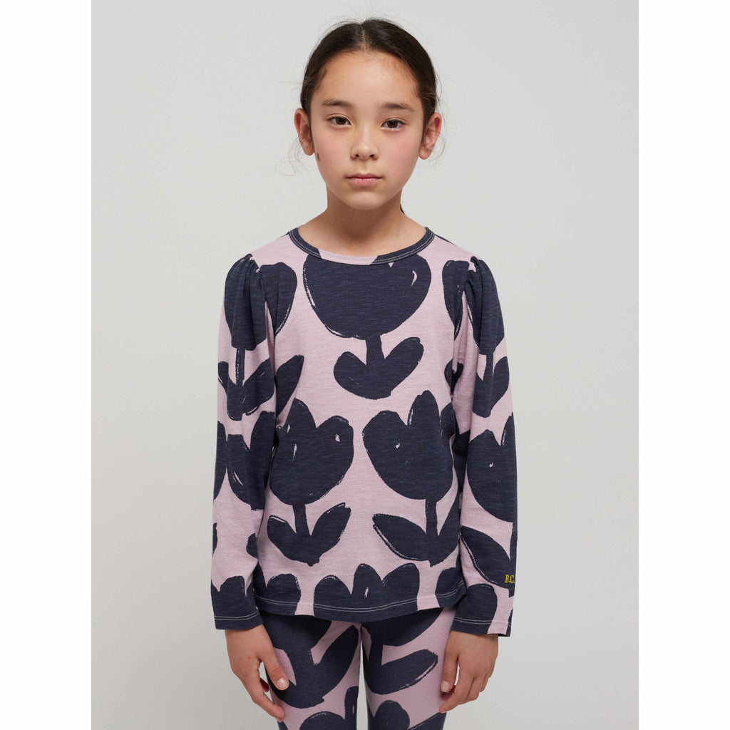 Bobo Choses - Retro Flowers all-over balloon-sleeved T-shirt | Scout & Co