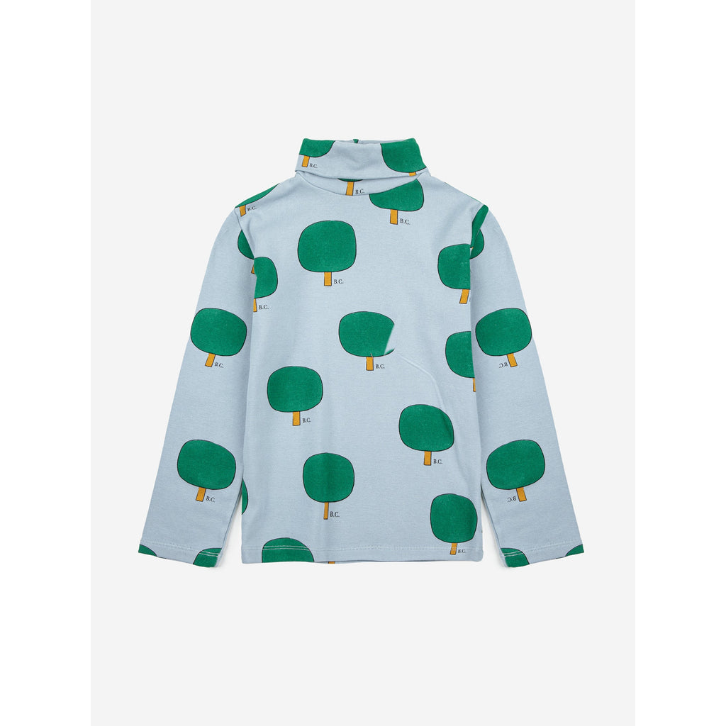 Bobo Choses - Green Tree all-over turtleneck T-shirt | Scout & Co