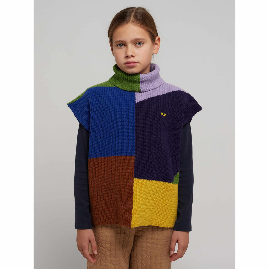 Bobo Choses - Multicolour intarsia cotton knit vest | Scout & Co