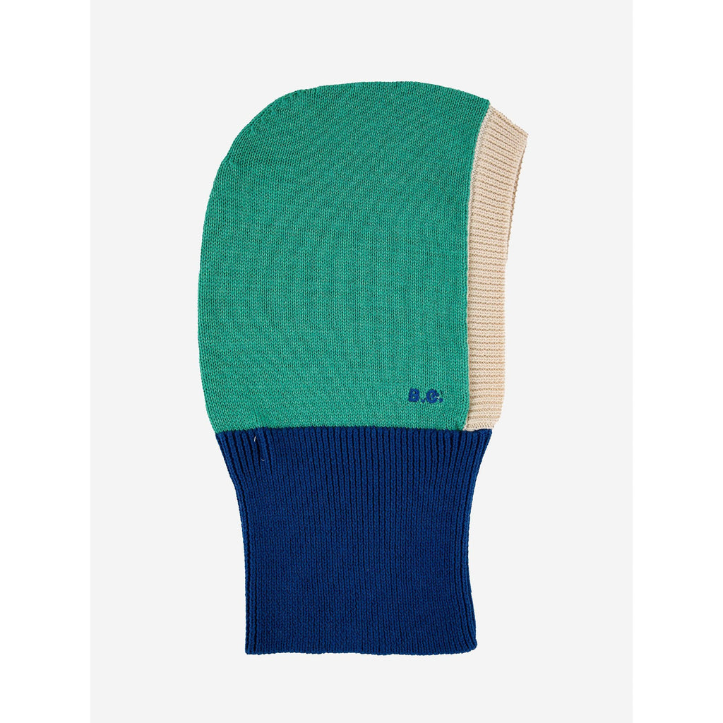 Bobo Choses - Colour Block green knitted hood - baby | Scout & Co