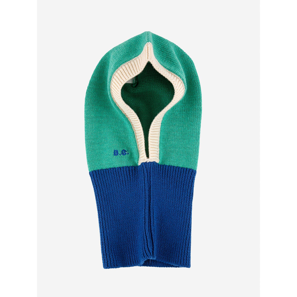 Bobo Choses - Colour Block green knitted hood - baby | Scout & Co