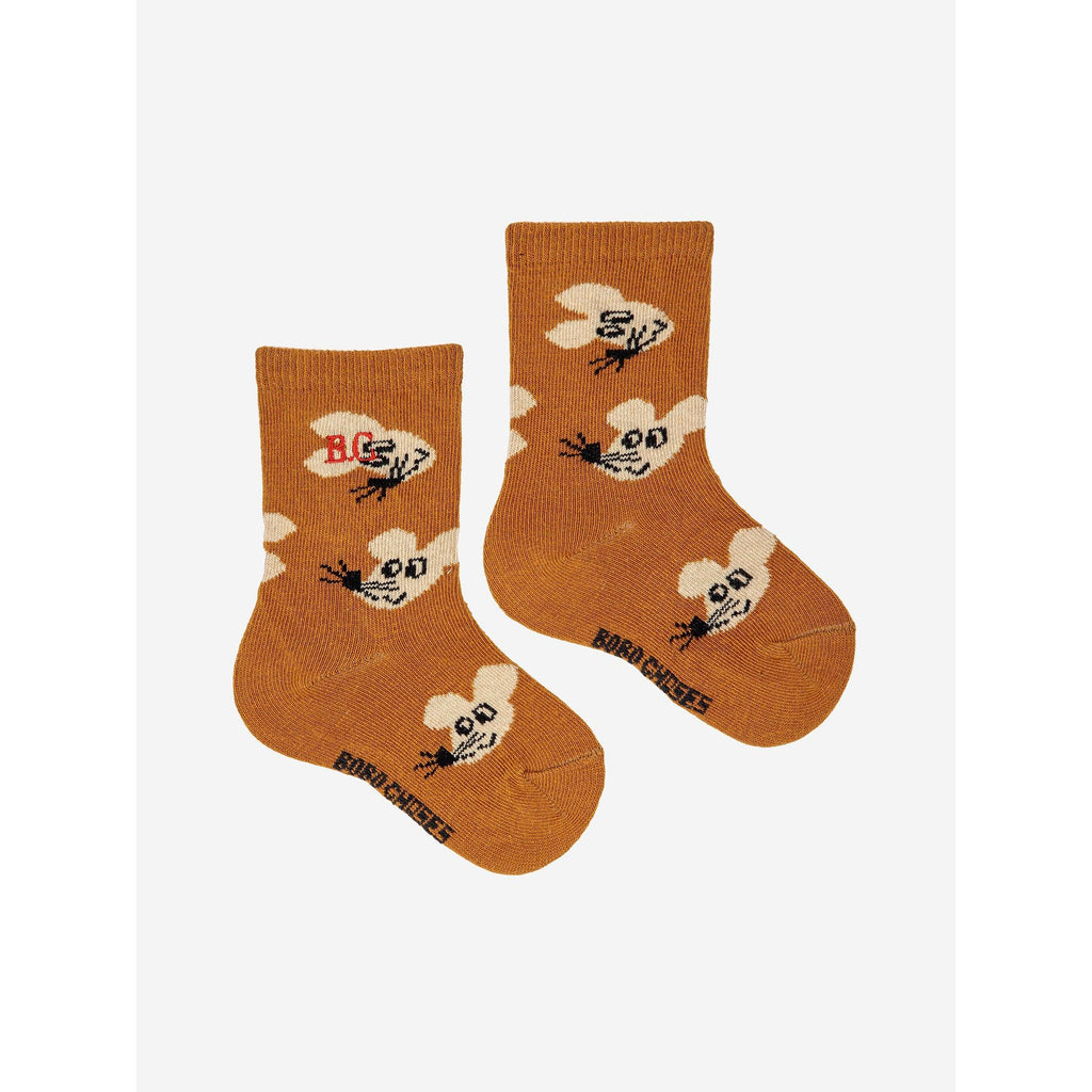 Bobo Choses - Mouse all-over long socks - baby | Scout & Co