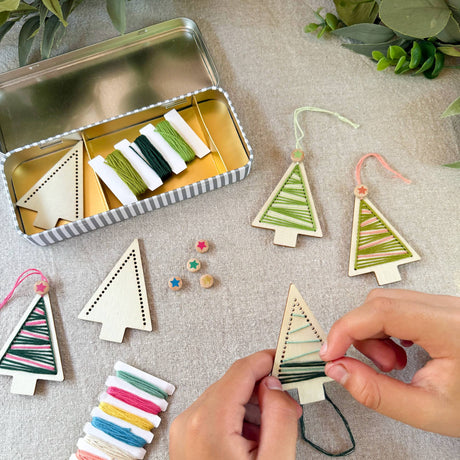 Cotton Twist - Stitched Christmas Tree decorations kit | Scout & Co
