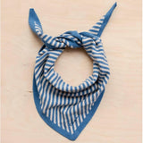 TBCo - Merino Triangle Scarf in Blue Stripe | Scout & Co