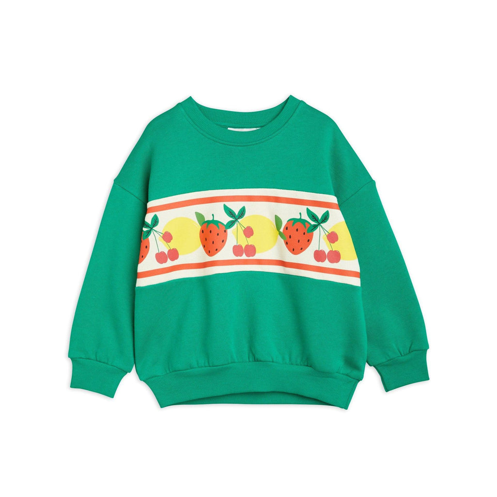 Mini Rodini - Fruits panel sweatshirt - green | Scout & Co