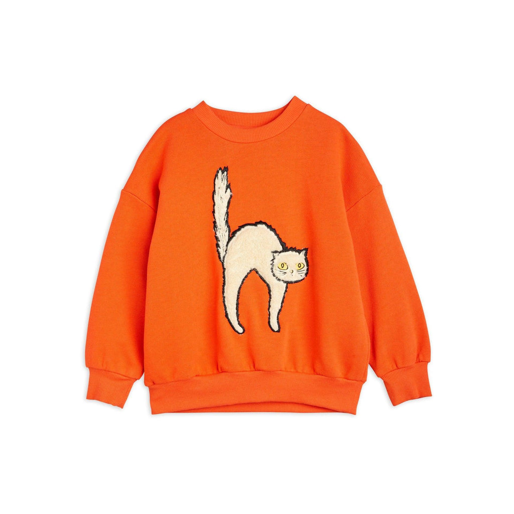Mini Rodini - Angry Cat sweatshirt - red | Scout & Co
