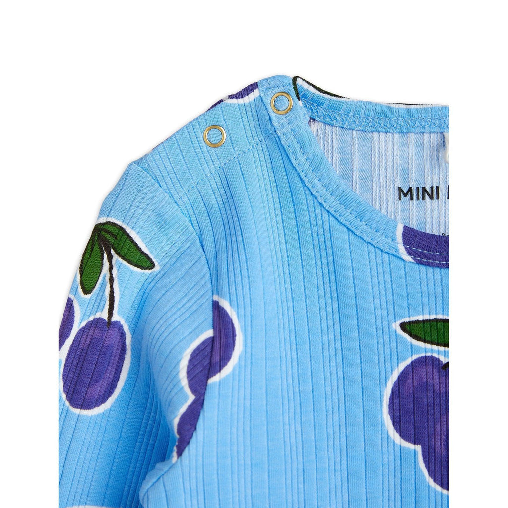Mini Rodini - Plum long-sleeved baby bodysuit | Scout & Co