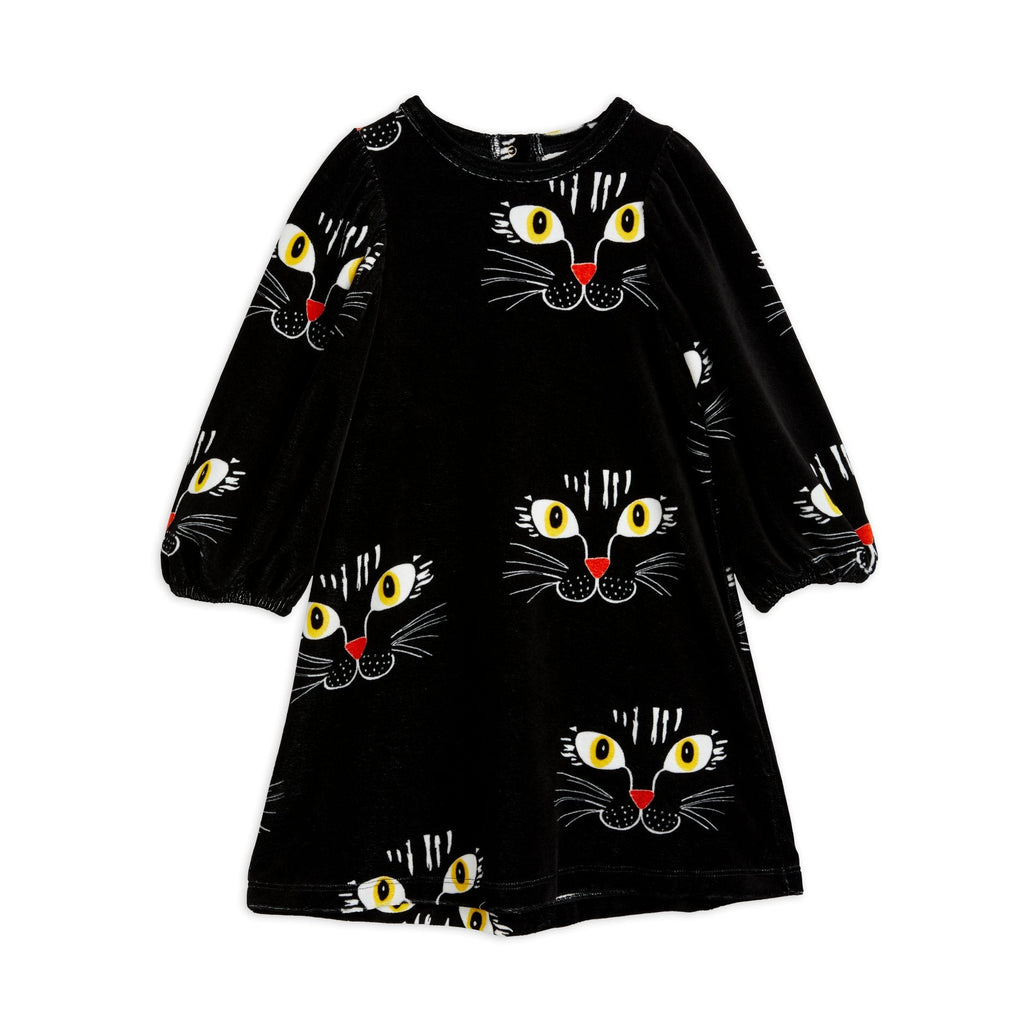 Mini Rodini - Cat face velour dress | Scout & Co