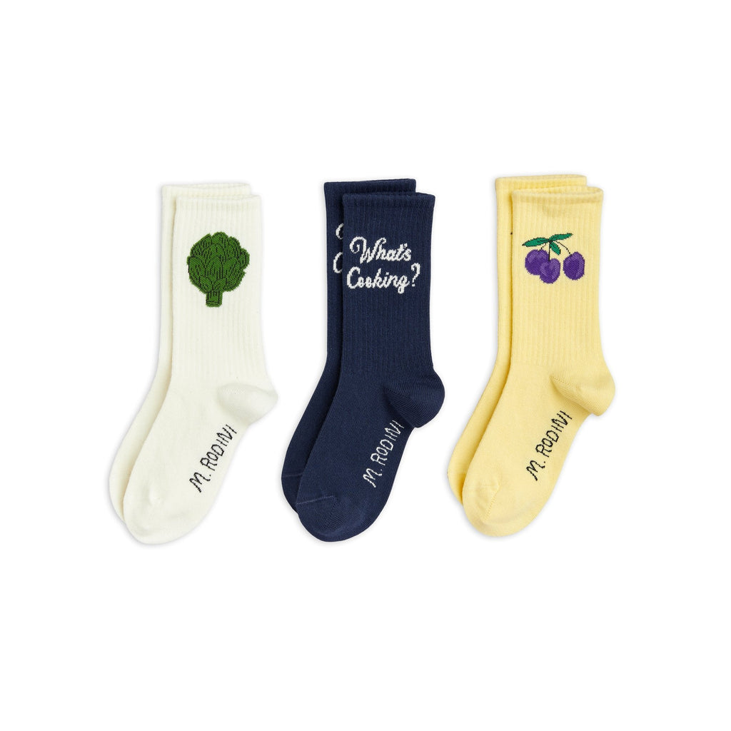 Mini Rodini - What's Cooking socks - 3 pairs | Scout & Co
