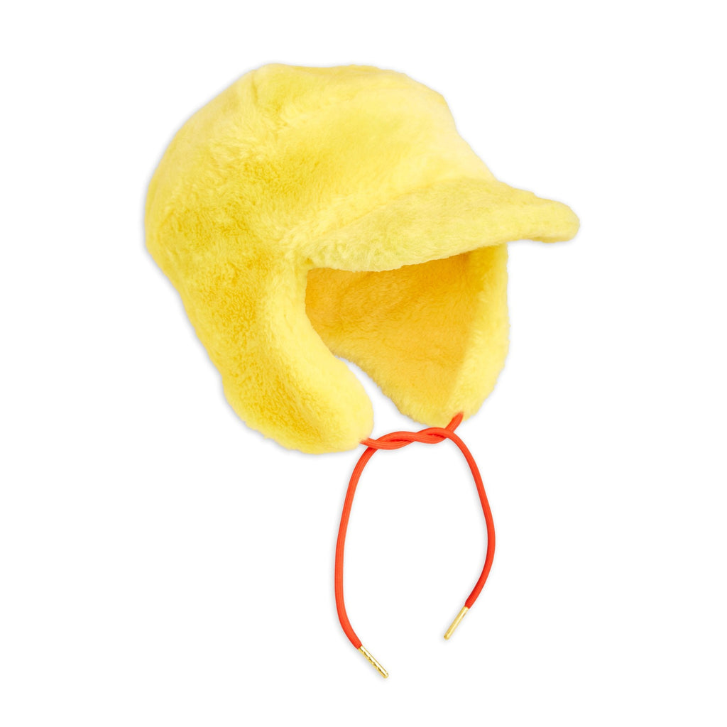 Mini Rodini - Faux fur cap - yellow | Scout & Co