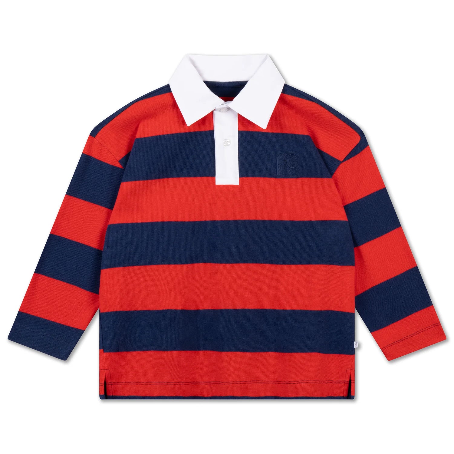 Repose AMS - Polo sweatshirt - navy red stripe | Scout & Co