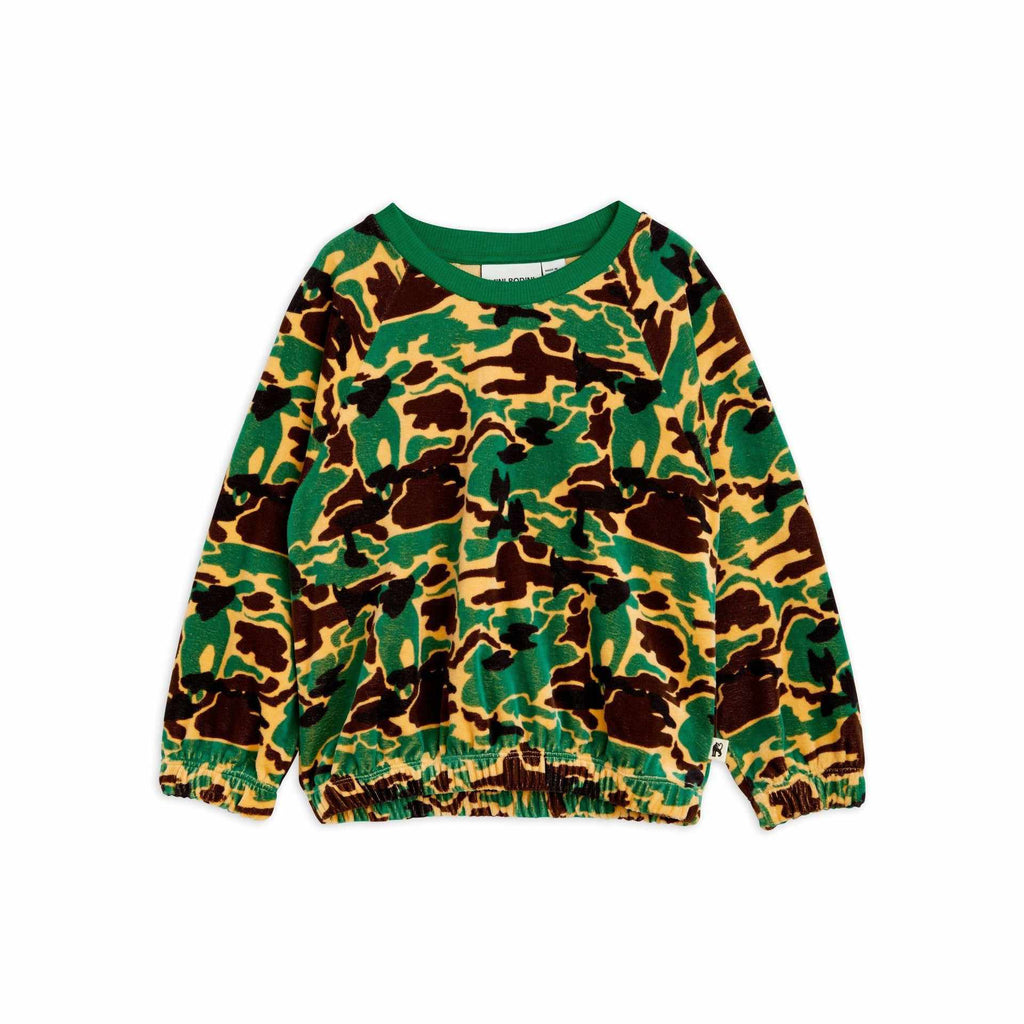 Mini Rodini - Camo velour sweatshirt | Scout & Co