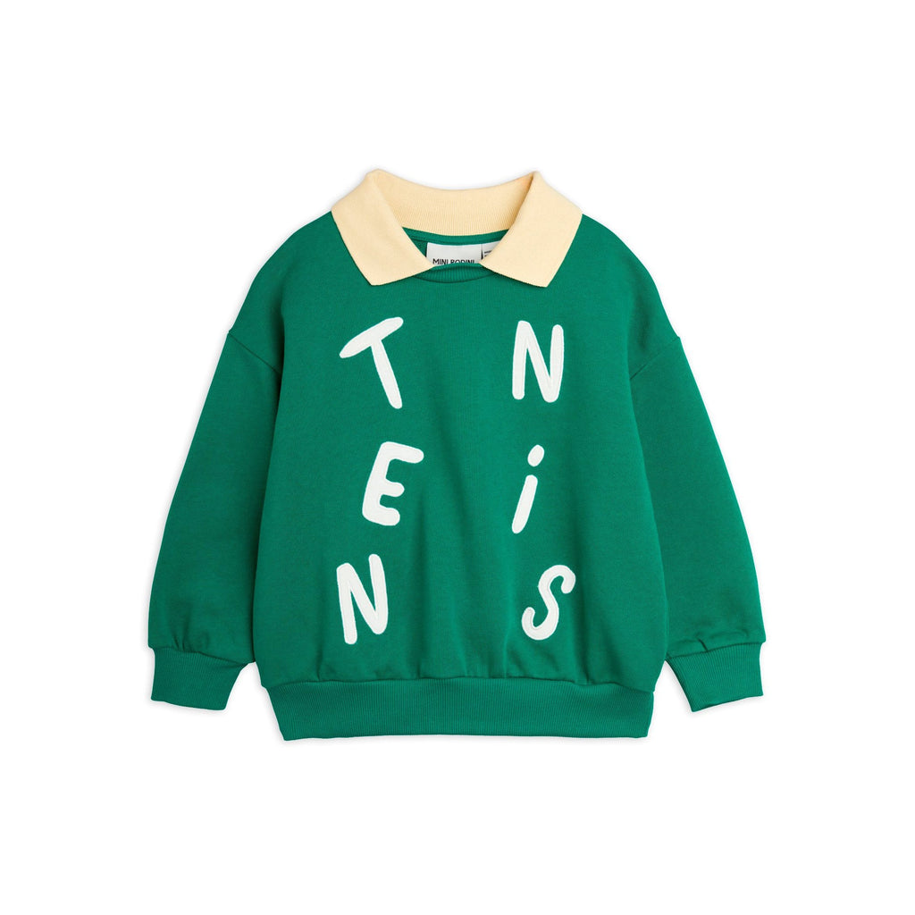 Mini Rodini - Tennis collar sweatshirt - green | Scout & Co