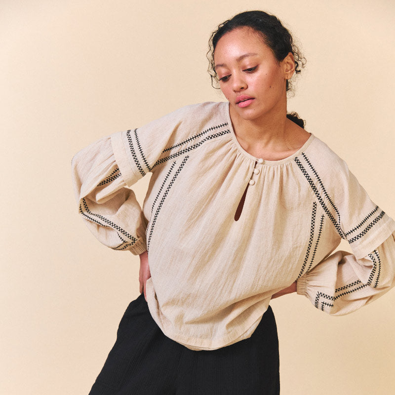 Sideline - Elodie shirt - Ecru | Scout & Co