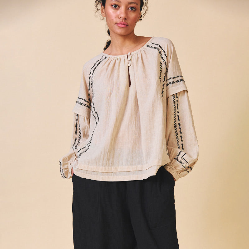 Sideline - Elodie shirt - Ecru | Scout & Co