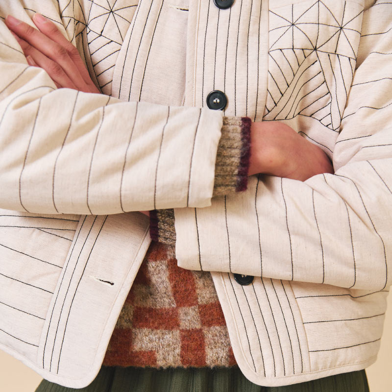 Sideline - Matilda quilted jacket - Oat | Scout & Co