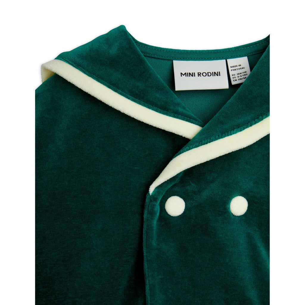 Mini Rodini - Sailor velour sweatshirt - green | Scout & Co