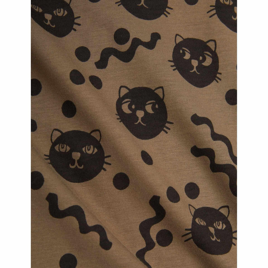 Mini Rodini - Squiggly cats trousers - brown | Scout & Co