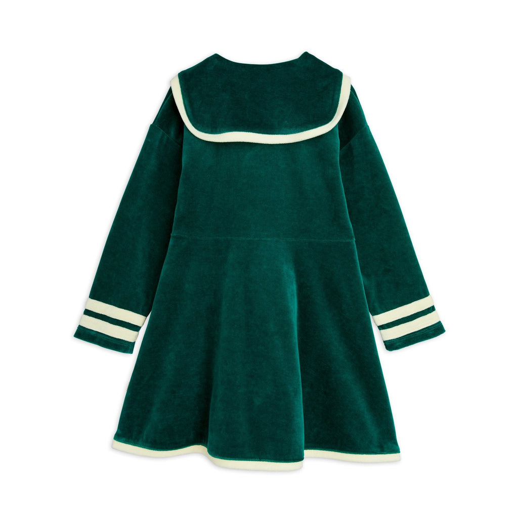 Mini Rodini - Sailor velour dress - green | Scout & Co