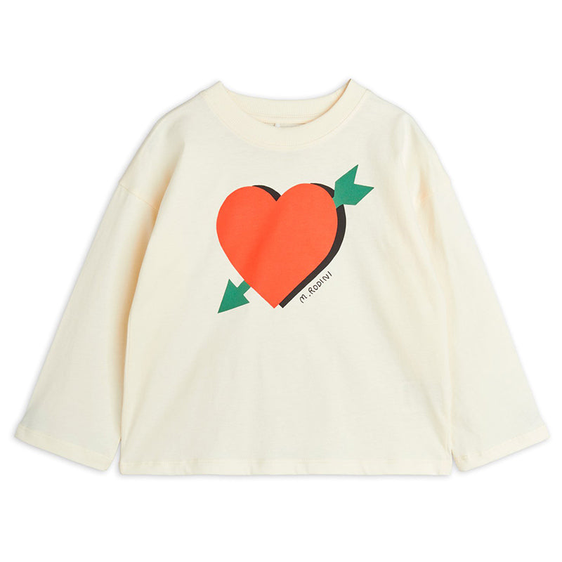 Mini Rodini - Arrowed heart long-sleeve T-shirt - white | Scout & Co