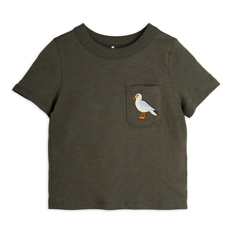 Mini Rodini - Seagull embroidered T-shirt - black | Scout & Co