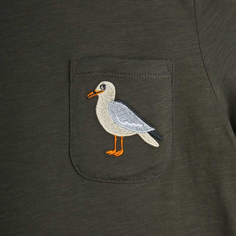 Mini Rodini - Seagull embroidered T-shirt - black | Scout & Co