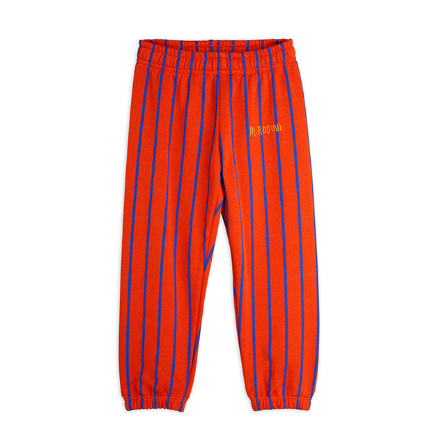 Mini Rodini - Vertical stripe sweatpants - red | Scout & Co
