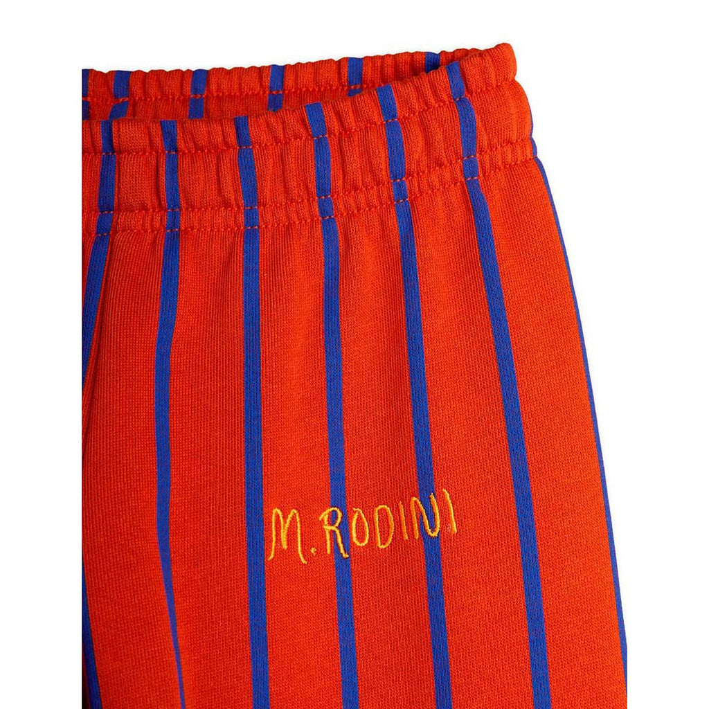 Mini Rodini - Vertical stripe sweatpants - red | Scout & Co