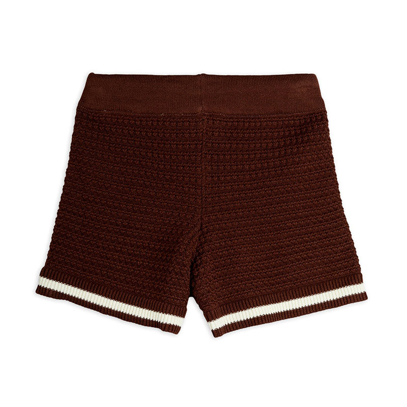 Mini Rodini - Crochet knit shorts - brown | Scout & Co