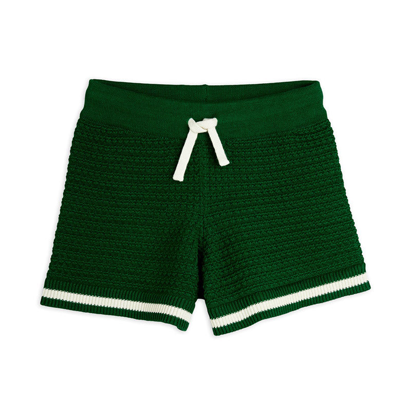 Mini Rodini - Crochet knit shorts - green | Scout & Co