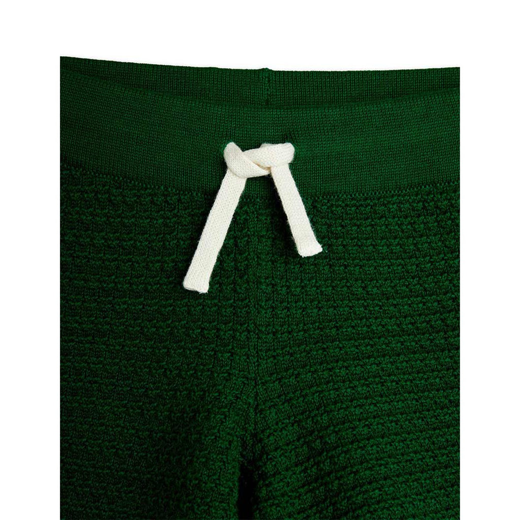 Mini Rodini - Crochet knit shorts - green | Scout & Co