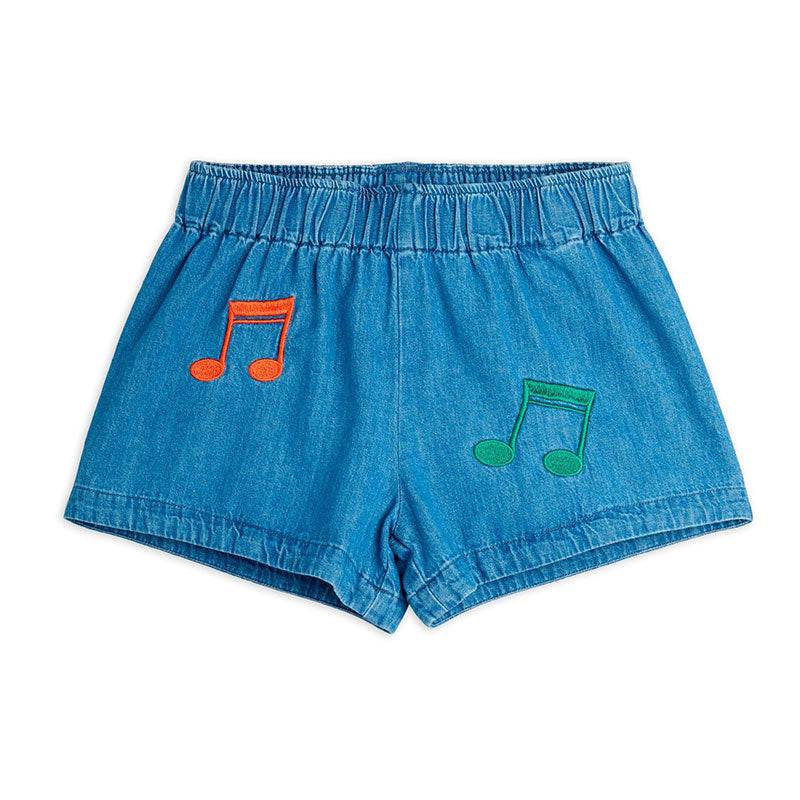 Mini Rodini - Note embroidered denim shorts | Scout & Co